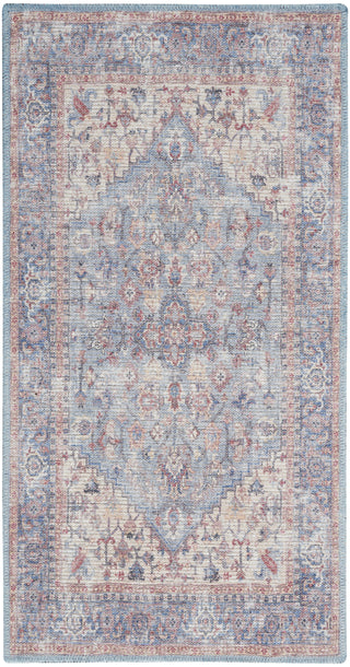 Nourison Machine Washable Series 1 SR104 Blue Multicolor Area Rug by Nicole Curtis Main Image