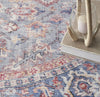 Nourison Machine Washable Series 1 SR104 Blue Multicolor Area Rug by Nicole Curtis Corner Image
