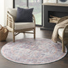 Nourison Machine Washable Series 1 SR104 Blue Multicolor Area Rug by Nicole Curtis Corner Image