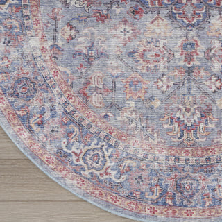Nourison Machine Washable Series 1 SR104 Blue Multicolor Area Rug by Nicole Curtis Detail Image