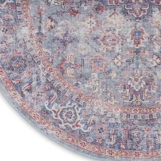 Nourison Machine Washable Series 1 SR104 Blue Multicolor Area Rug by Nicole Curtis Texture Image