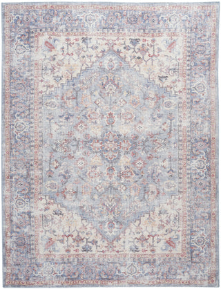 Nourison Machine Washable Series 1 SR104 Blue Multicolor Area Rug by Nicole Curtis Main Image