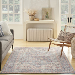 Nourison Machine Washable Series 1 SR104 Blue/Multi Area Rug by Nicole Curtis Room Image Feature