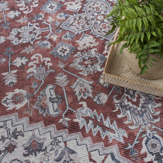 Nourison Machine Washable Series 1 SR104 Brick Ivory Area Rug by Nicole Curtis Corner Image