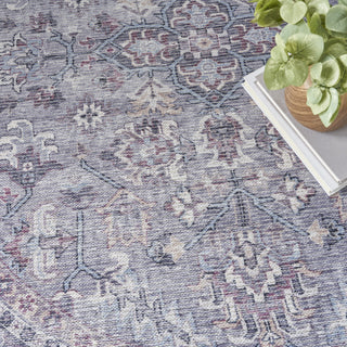 Nourison Machine Washable Series 1 SR104 Grey Area Rug by Nicole Curtis Corner Image