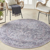 Nourison Machine Washable Series 1 SR104 Grey Area Rug by Nicole Curtis Corner Image