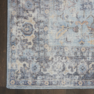 Nourison Machine Washable Series 1 SR104 Light Grey/Blue Area Rug by Nicole Curtis Detail Image