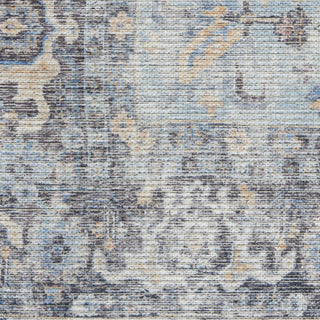 Nourison Machine Washable Series 1 SR104 Light Grey/Blue Area Rug by Nicole Curtis Swatch Image