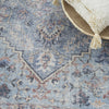 Nourison Machine Washable Series 1 SR104 Light Grey/Blue Area Rug by Nicole Curtis Corner Image