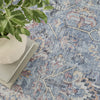 Nourison Machine Washable Series 1 SR104 Light Grey/Blue Area Rug by Nicole Curtis Corner Image