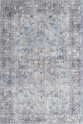Nourison Machine Washable Series 1 SR104 Light Grey/Blue Area Rug by Nicole Curtis Main Image