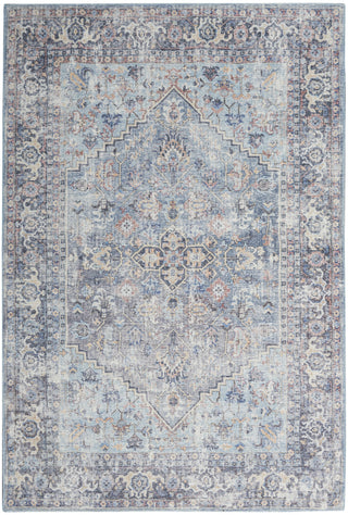 Nourison Machine Washable Series 1 SR104 Light Grey/Blue Area Rug by Nicole Curtis main image