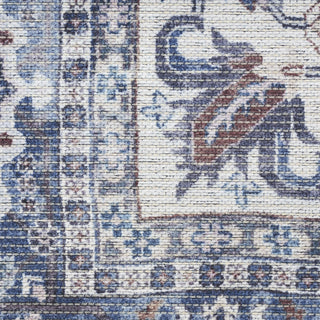 Nourison Machine Washable Series 1 SR104 Navy Ivory Area Rug by Nicole Curtis Swatch Image