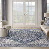 Nourison Machine Washable Series 1 SR104 Navy Ivory Area Rug by Nicole Curtis Room Image Feature