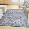 Nourison Machine Washable Series 1 SR104 Navy Ivory Area Rug by Nicole Curtis Corner Image