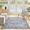 Nourison Machine Washable Series 1 SR104 Navy Ivory Area Rug by Nicole Curtis Room Image Feature