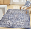 Nourison Machine Washable Series 1 SR104 Navy Ivory Area Rug by Nicole Curtis Corner Image