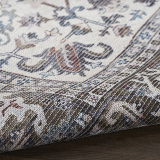 Nourison Machine Washable Series 1 SR104 Olive Ivory Area Rug by Nicole Curtis Corner Image