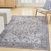 Nourison Machine Washable Series 1 SR104 Olive Ivory Area Rug by Nicole Curtis Corner Image