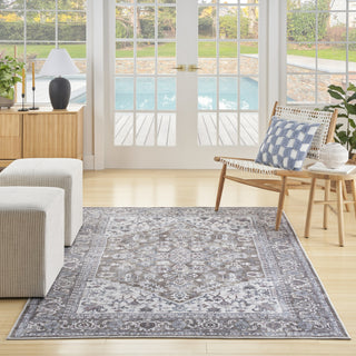 Nourison Machine Washable Series 1 SR104 Olive Ivory Area Rug by Nicole Curtis Room Image Feature
