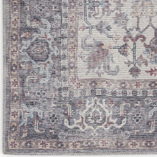 Nourison Machine Washable Series 1 SR104 Grey Area Rug by Nicole Curtis Corner Image