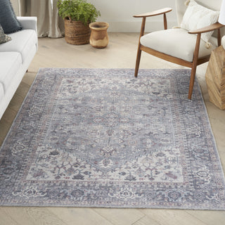 Nourison Machine Washable Series 1 SR104 Grey Area Rug by Nicole Curtis Room Image Feature