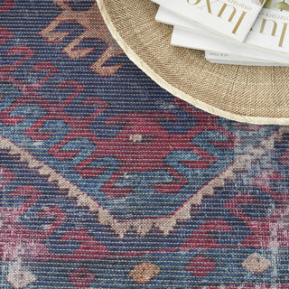 Nourison Machine Washable Series 1 SR105 Red/Navy Area Rug by Nicole Curtis Corner Image