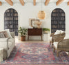 Nourison Machine Washable Series 1 SR105 Red/Navy Area Rug by Nicole Curtis Room Image Feature