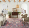 Nourison Machine Washable Series 1 SR105 Red/Navy Area Rug by Nicole Curtis Room Image Feature