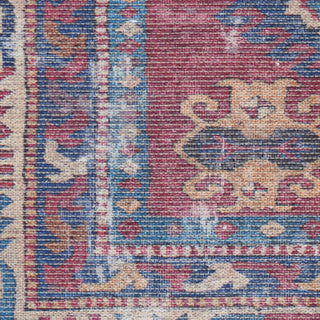 Nourison Machine Washable Series 1 SR105 Red/Navy Area Rug by Nicole Curtis Swatch Image