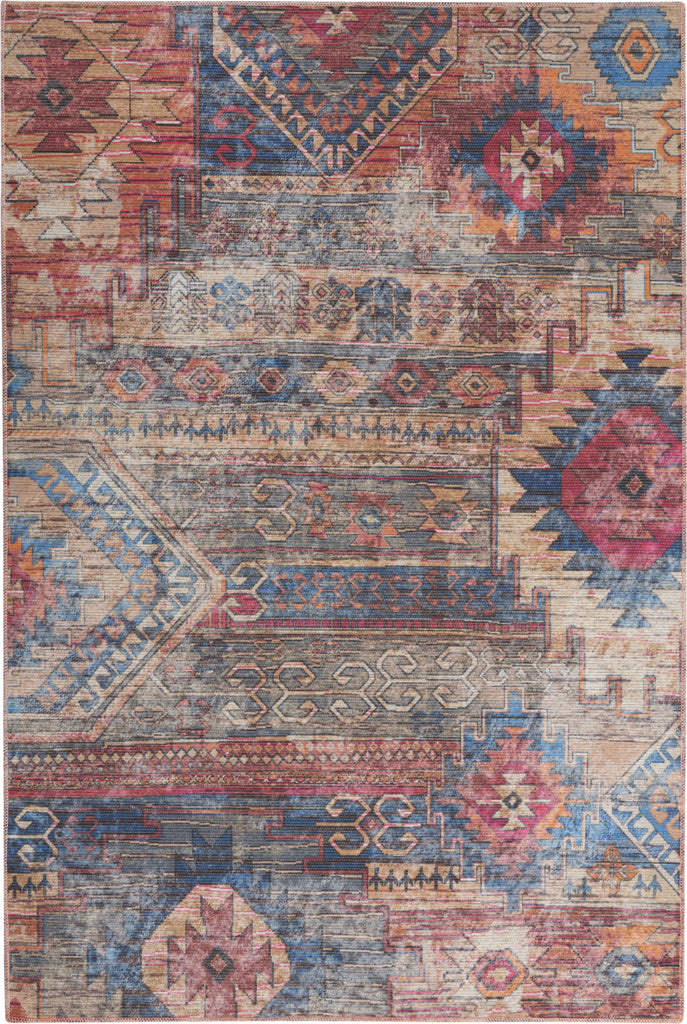 Nourison Machine Washable Series 1 SR106 Multicolor Area Rug by Nicole Curtis Corner Image