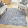Nourison Machine Washable Series 1 SR107 Blue Grey Area Rug by Nicole Curtis Corner Image