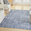 Nourison Machine Washable Series 1 SR107 Blue Area Rug by Nicole Curtis Corner Image