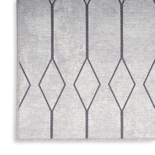 Nourison Machine Washable Series 1 SR107 Ivory/Grey Area Rug by Nicole Curtis Texture Image