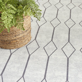 Nourison Machine Washable Series 1 SR107 Ivory/Grey Area Rug by Nicole Curtis Corner Image