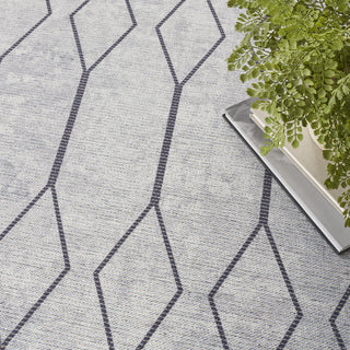 Nourison Machine Washable Series 1 SR107 Ivory/Grey Area Rug by Nicole Curtis Corner Image
