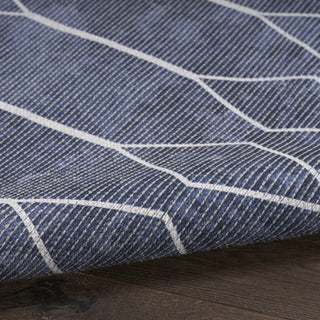 Nourison Machine Washable Series 1 SR107 Navy Area Rug by Nicole Curtis Corner Image