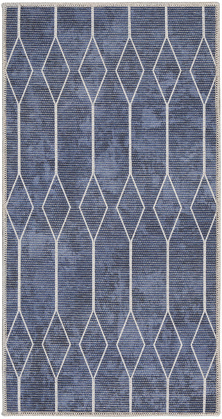 Nourison Machine Washable Series 1 SR107 Navy Area Rug by Nicole Curtis Main Image