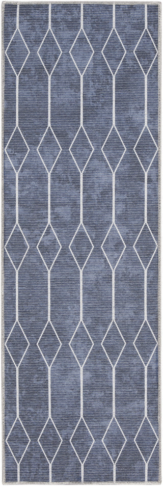 Nourison Machine Washable Series 1 SR107 Navy Area Rug by Nicole Curtis Main Image