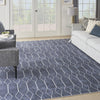 Nourison Machine Washable Series 1 SR107 Navy Area Rug by Nicole Curtis Corner Image