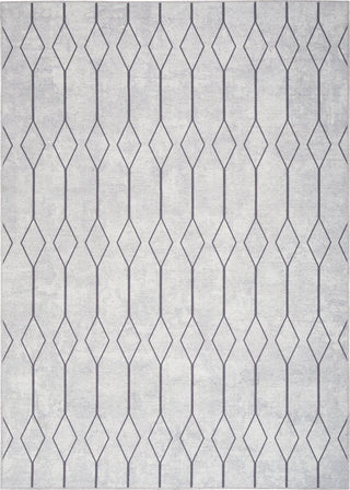Nourison Machine Washable Series 1 SR107 Ivory/Grey Area Rug by Nicole Curtis Corner Image