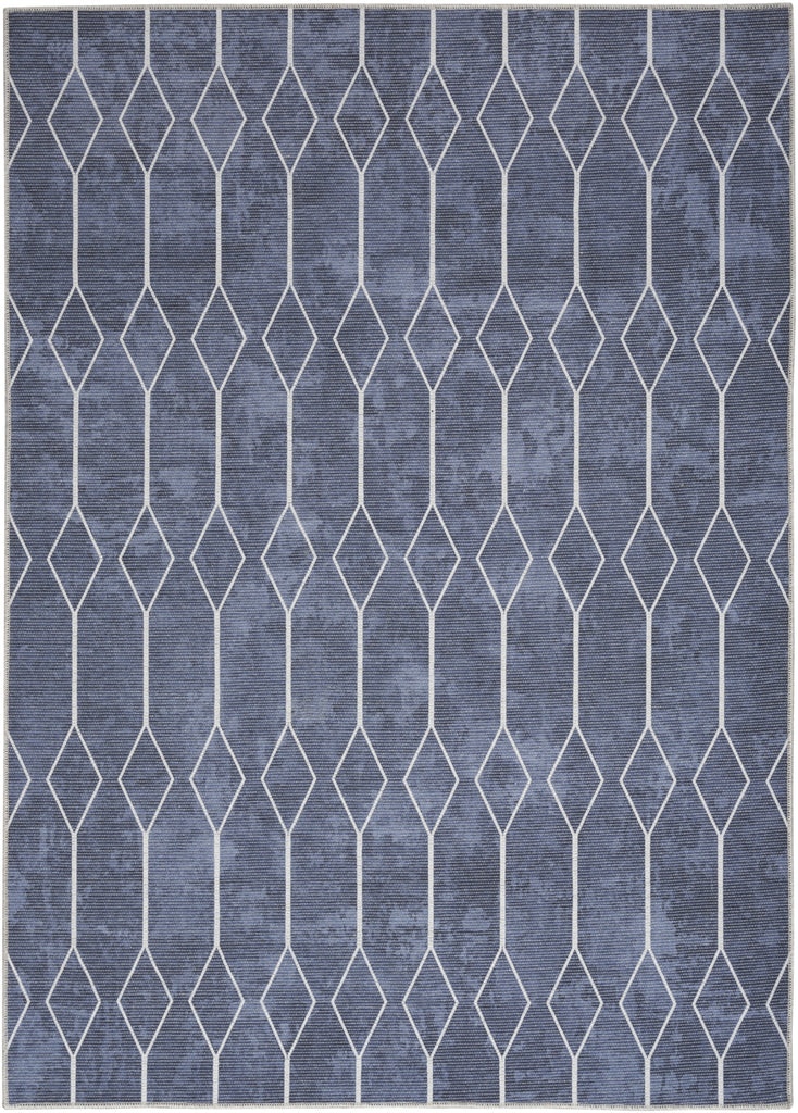Nourison Machine Washable Series 1 SR107 Navy Area Rug by Nicole Curtis main image