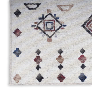 Nourison Machine Washable Series 1 SR108 Ivory/Multi Area Rug by Nicole Curtis Texture Image
