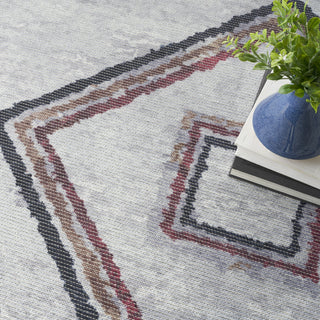 Nourison Machine Washable Series 1 SR108 Ivory/Multi Area Rug by Nicole Curtis Corner Image