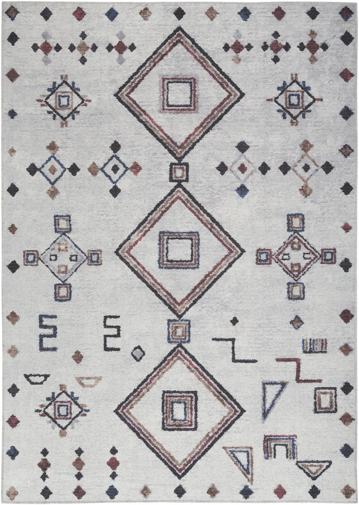 Nourison Machine Washable Series 1 SR108 Ivory/Multi Area Rug by Nicole Curtis main image