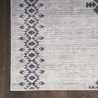 Nourison Machine Washable Series 1 SR109 Ivory/Charcoal Area Rug by Nicole Curtis Detail Image