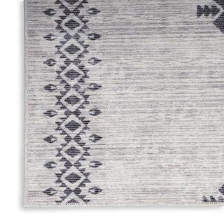 Nourison Machine Washable Series 1 SR109 Ivory/Charcoal Area Rug by Nicole Curtis Texture Image