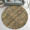 Dalyn Silk Road SR11 Fern Area Rug Round Lifestyle Image Feature
