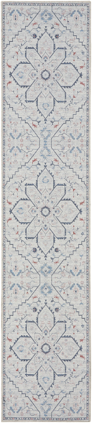 Nourison Machine Washable Series 1 SR110 Ivory Blue Area Rug by Nicole Curtis Main Image