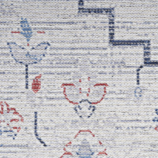 Nourison Machine Washable Series 1 SR110 Ivory Blue Area Rug by Nicole Curtis Swatch Image